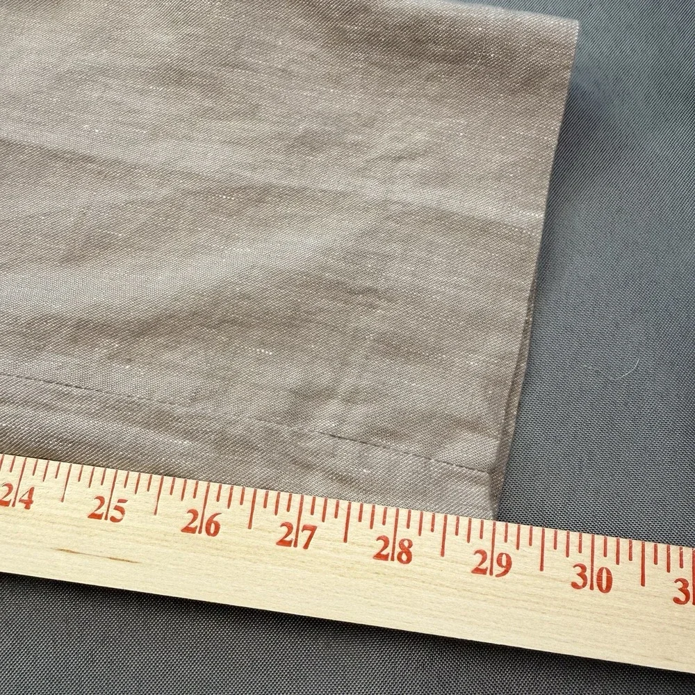 Fairlane Pants Mens 35x30 Tan Linen Blend Straight Flat Front‎ Chino